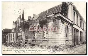 Carte Postale Ancienne Le crime de Reims Rue Legendre Maisons incendiees et bombardees Militaria