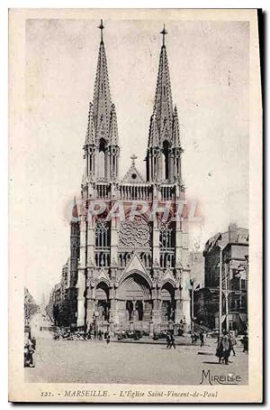 Carte Postale Ancienne Marseille L'Eglise Saint Vincent De Paul