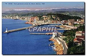 Carte Postale Ancienne Nice vue Genarale Prise Du Mont Boron