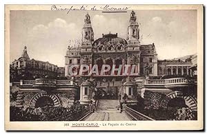 Carte Postale Ancienne Monte Carlo La Façade du Casino