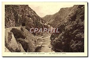 Carte Postale Ancienne Les Gorges De Chouvigny vue Prise Sur Le Tunnel