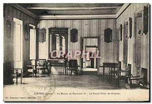 Carte Postale Ancienne Ajaccio La Maison de Napoleon 1er Le grand salon de reception