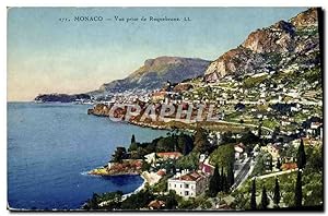 Carte Postale Ancienne Monaco vue Prise de Roquebrune