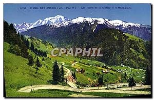 Carte Postale Ancienne Le Col Des Aravis Les lacets de la Giettaz et le Mont Blanc