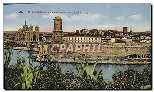 Carte Postale Ancienne Marseille La Cathédrale Et Le Fort St Jean
