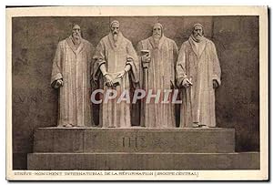 Carte Postale Ancienne Geneve Monument International De La Reformation Groupe central