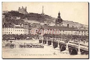 Carte Postale Ancienne Lyon Pont De La Guillotiere Et Coteau De Fourviere
