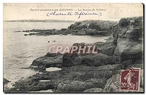 Carte Postale Ancienne Plage de Saint Georges de Dionne Les Rochers de Vallieres