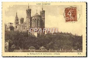 Carte Postale Ancienne Lyon Basilique de Notre Dame Fourviere L'abside