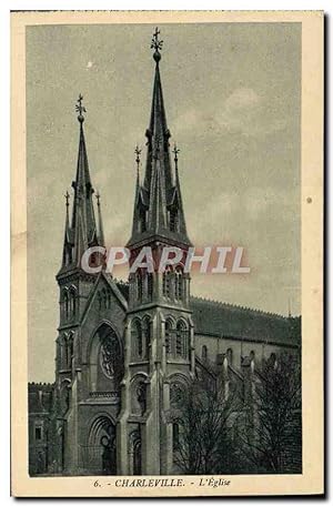 Carte Postale Ancienne Charleville L'Eglise