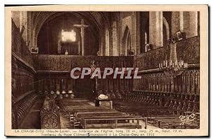 Carte Postale Ancienne La Chaise Dieu Intérieur De I'Eglise Long Tombeau Du Pape Clement
