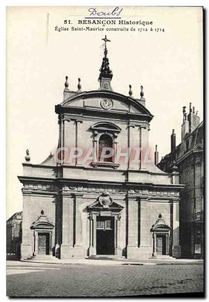 Carte Postale Ancienne Besancon Historique Eglise Saint Maurice