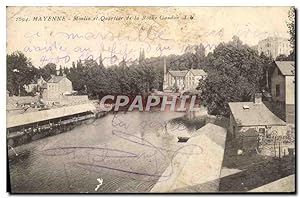 Carte Postale Ancienne Mayenne Moulin Et Quartier De La Roche Gandon