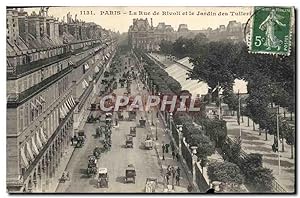 Carte Postale Ancienne Paris La Rue De Rivoli Et Le Jardin Des Tuîleries