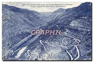 Carte Postale Ancienne Les lacets de al route du Causse Mejean a la Malene