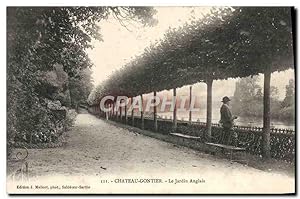 Carte Postale Ancienne Château Gontier Le Jardin Anglais