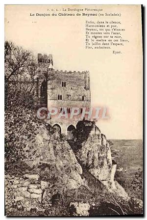 Carte Postale Ancienne La Dordogne Pittoresque Le Donjon Du Château De Beynac