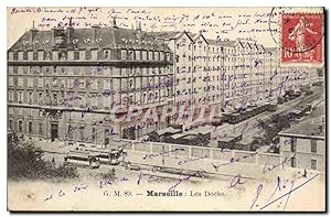 Carte Postale Ancienne Marseille Les Docks Train Tramways