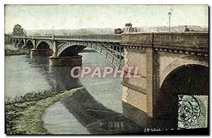 Carte Postale Ancienne Vichy Le pont sur l'Allier
