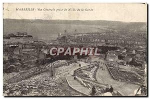 Carte Postale Ancienne Marseille vue générale Prise De ND de La Garde