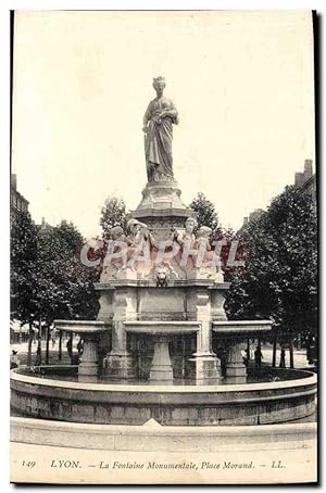 Carte Postale Ancienne Lyon La Fontaine Monumentale Place Morand