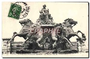 Carte Postale Ancienne Lyon Fontaine Bartholdi La Façade