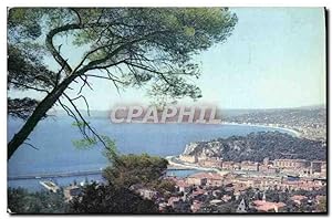 Carte Postale Ancienne Nice vue générale De La Moyenne Corniche