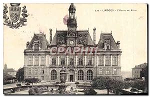 Carte Postale Ancienne Limoges L'Hôtel De Ville