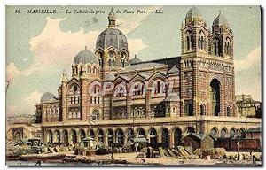 Carte Postale Ancienne Marseille La Cathédrale Prise Du Vieux Port