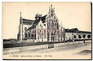 Carte Postale Ancienne Bourg Eglise de Brou La Façade
