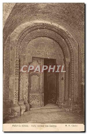 Carte Postale Ancienne Paray Le Monial Porte Romane Des Cloîtres