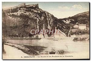 Carte Postale Ancienne Besancon Le Doubs Et Les Rochers De La Citadelle