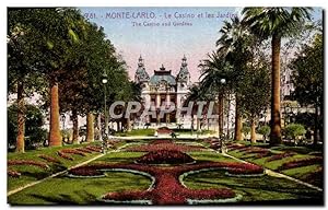 Carte Postale Ancienne Monte Carlo Le Casino Et Les Jardins