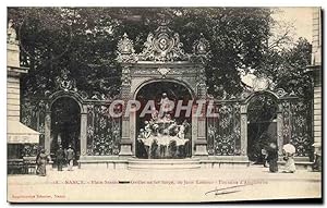 Carte Postale Ancienne Nancy Place Stanislas Grilles En Fer Forge De Jean lamour Fontaine D'Amphi...