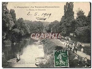 Carte Postale Ancienne De Champigny a la Varenne Chennevieres La Marne le dimanche