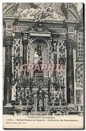 Carte Postale Ancienne Notre Dame de Laghet Intérieur du Sanctuaire