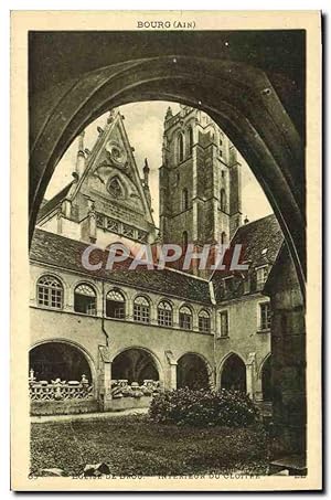 Carte Postale Ancienne Eglise De Brou Intérieur du cloître