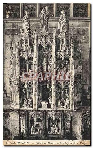 Carte Postale Ancienne Eglise De Brou Retable En Marbre De La Chapelle