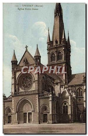 Carte Postale Ancienne Epernay Eglise Notre Dame