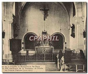 Carte Postale Ancienne Paray le Monial Intérieur de la chapelle du monastere de Ste Claire