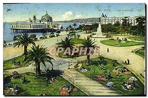 Carte Postale Ancienne Nice Les jardins