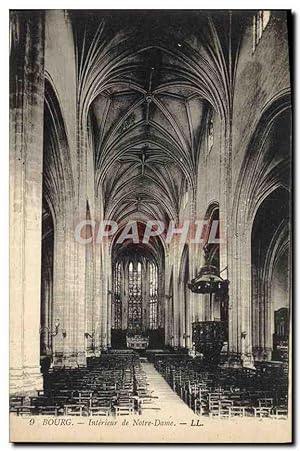 Carte Postale Ancienne Bourg Intérieur de Notre Dame