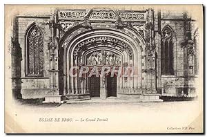 Carte Postale Ancienne Eglise De Brou Le Grand Portail
