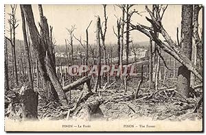 Carte Postale Ancienne Pinon Le forêt Militaria