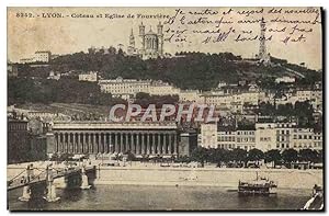 Carte Postale Ancienne Lyon Coteau Et Eglise De Fourviere