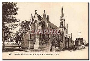 Carte Postale Ancienne Comfort L'Eglise et le Calvaire