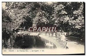 Carte Postale Ancienne Vichy Le Nouveau Parc Les cygnes