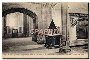 Carte Postale Ancienne Bourg Eglise De Brou l'Oratonre De La Princesse Marguerite D'Autriche Le l...