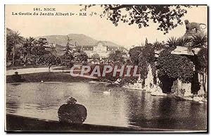 Carte Postale Ancienne Nice La Grotte Du Jardin Albert 1er