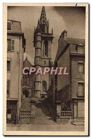 Carte Postale Ancienne Morlaix L'Eglise Saint Melaine